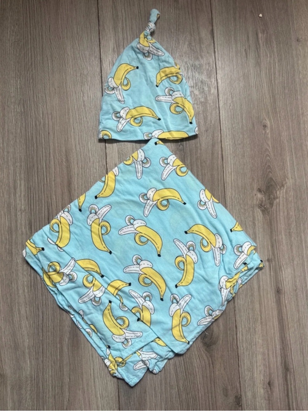 Little Sleepies hat and swaddle set